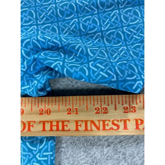 William Murray Geometric Design Short Sleeve Golf Polo Shirt (Men's Medium) Blue - Picture 6 of 11